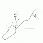 R18RTM99AL RGR 1000 XP PS MUD Drive train, shift lever and cable - r18rtm99al (49ospsl...