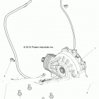 Z18VAS87CM RZR 900 50 INCH EU/TRACTOR Drive train, front gearcase mounting - z18vas87cm (70026...
