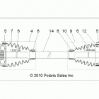 R18RTED1F1/SD1C1 RANGER 1000 DIESEL POLAND Drive train, front drive shaft - r18rted1f1  /  sd1c1 (4...