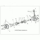 Z18VEL92BK/BR/LK RZR XP TURBO S Drive train, front gearcase - z18vel92bk  /  br  /  lk (...