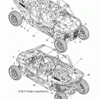 Z18VFE99NK RZR XP 4 1000 MD Body, decals - z18vfe99nk (702142)