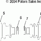 R05RB50AA RANGER 2X4,4X4,6X6 Front drive shaft (4x4)