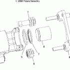 R05RB50AA RANGER 2X4,4X4,6X6 Rear brake caliper (2x4)(4x4)