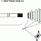 R05RB50AA RANGER 2X4,4X4,6X6 Front drive shaft (6x6)