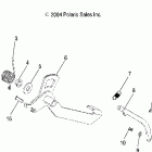 R05RB50AA RANGER 2X4,4X4,6X6 Park brake pedal