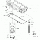 JET SKI ULTRA 310X (JT1500PHF) Цилиндр(ы) /  поршень