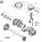 GTX 01- crankshaft, pistons and balance shaft - 130-155 mode...
