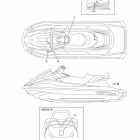 VX CRUISER HO  (VC1800T) Наклейки предупреждения