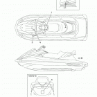 VX CRUISER HO (VC1800S) Наклейки предупреждения