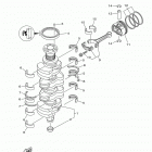 LF115XB 0117 Коленчатый вал и Поршень