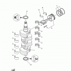 F75LA 0117 Коленчатый вал и Поршень
