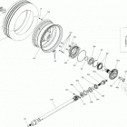 002 - RYKER STD 900 ACE 08- suspension - rear - swing arm   /   shock   /   fend...