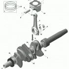 002 - RYKER STD 900 ACE 01- rotax - engine - crankshaft and pistons - 900 ace