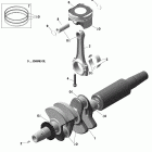 001 - RYKER STD 600 ACE 01 rotax - engine - crankshaft and pistons - 600 ace