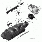 001 - RYKER STD 600 ACE 01 rotax - air intake - manifold   /   throttle body - 6...