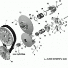 002 - RYKER STD 900 ACE 01- rotax - transmission - cvt pulleys - 900 ace