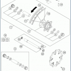 2019 FE 250 CHASSIS Переднее колесо