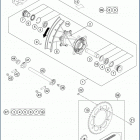 2019 TE 150 CHASSIS Переднее колесо