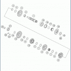 2019 TC 250 ENGINE Трансмиссия 2-контрпривод