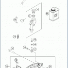 2019 TC 250 CHASSIS Тормозной цилиндр задний