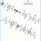 2019 TE 300i ENGINE Трансмиссия 2-контрпривод