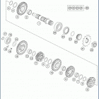 2019 FE 250 ENGINE Трансмиссия 2-контрпривод