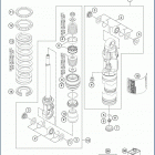 2019 TC 65 CHASSIS Амортизатор в разборе