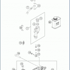 2019 TC 125 CHASSIS Тормозной цилиндр задний