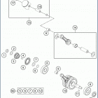 2019 TC 65 ENGINE Коленвал и поршень