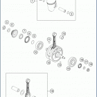 2019 TE 300i ENGINE Коленвал и поршень