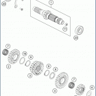 2019 FE 450 ENGINE Трансмиссия-ведомый вал