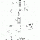 2019 TE 150 CHASSIS Тормозной цилиндр задний