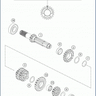 2019 TE 150 ENGINE Трансмиссия-ведомый вал