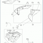 2019 TC 250 CHASSIS Tank, seat