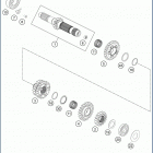 2019 FE 350 ENGINE Трансмиссия-ведомый вал