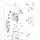 2019 TC 125 CHASSIS Передний суппорт