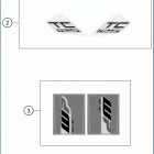 2019 TC 125 CHASSIS Наклейки