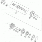 2018 FE 250 ENGINE Трансмиссия-ведомый вал