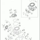 2018 TE 300 ENGINE Цилиндр,головка цилиндров