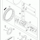 2020 50 SX MINI CHASSIS Переднее колесо