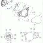 2018 TE 250i ENGINE Кожух сцепления