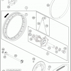 2020 65 SX CHASSIS Переднее колесо