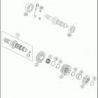 2016 450 SX-F ENGINE Трансмиссия-ведомый вал