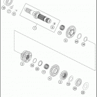 2018 FE 350 ENGINE Трансмиссия-ведомый вал