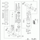 2018 65 SX MINI CHASSIS Амортизатор в разборе