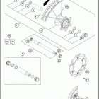 FC 450 ROCKSTAR EDITION CHASSIS Переднее колесо