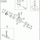 2016 150 SX ENGINE Crankshaft , piston