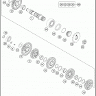 2018 FE 250 ENGINE Трансмиссия 2-контрпривод