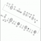 2016 350 SX-F ENGINE Трансмиссия 2-контрпривод