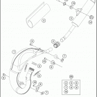 2020 65 SX CHASSIS Глушитель